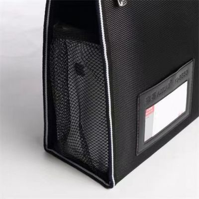 雅嘉文件袋 名片插兜大容量手提包 竖版手提袋多层防水会议袋8833图3