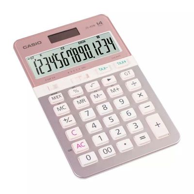 卡西欧JS-40B可爱女性商务14位宽屏快速静音礼品计算器正品两个颜图3