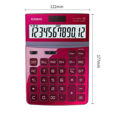 卡西欧DW-200TW钢琴烤漆面板办公财务太阳能时尚计算器计算机办公图1