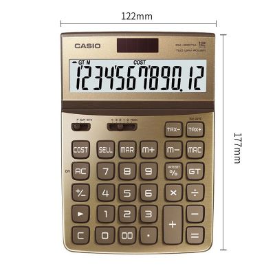 卡西欧DW-200TW钢琴烤漆面板办公财务太阳能时尚计算器计算机办公图2
