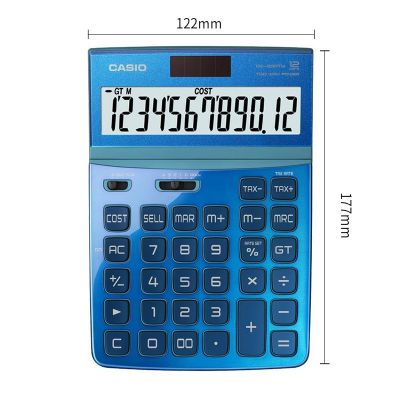 卡西欧DW-200TW钢琴烤漆面板办公财务太阳能时尚计算器计算机办公图3