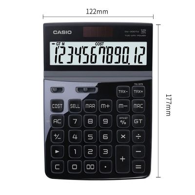 卡西欧DW-200TW钢琴烤漆面板办公财务太阳能时尚计算器计算机办公图4