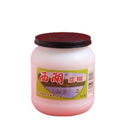 西湖浆糊500克糊精广告字画装裱专用胶水墙纸海报对联刷办公手工图5