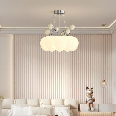 新款儿童房间灯奶油风全光谱护眼卧室吸顶吊灯简约公主房皇冠灯具图4