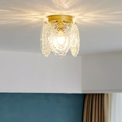 法式奶油风走廊水晶过道灯新款网红轻奢创意入户阳台吸顶玄关灯图2