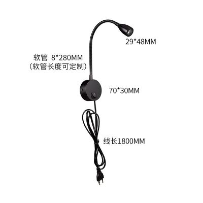 跨境工厂led软管射灯 酒店卧室创意床头灯阅读灯亚马逊壁灯图2