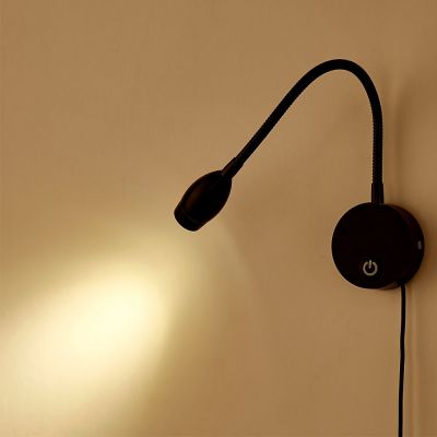 亚玛逊新品 酒店卧室床头阅读壁灯 无极调光触碰开关led射灯USB线图4