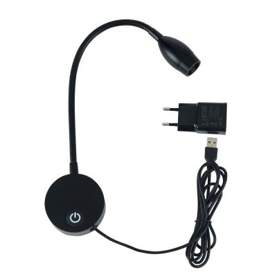 亚玛逊新品 酒店卧室床头阅读壁灯 无极调光触碰开关led射灯USB线图3