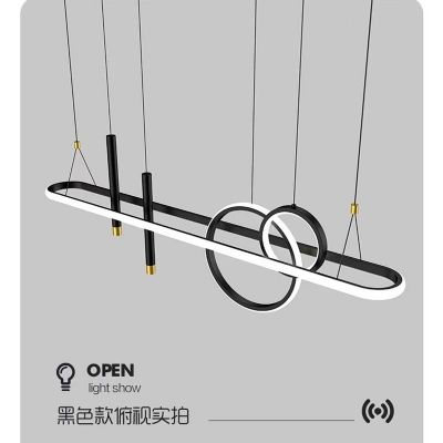 北欧餐厅吊灯简约个性大气咖啡厅吧台灯后现代 LED装饰灯具带射灯图2