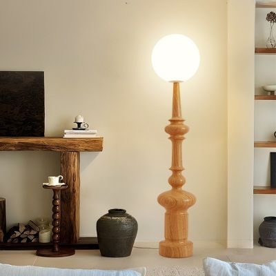 意大利复古罗马柱落地灯设计师客厅沙发旁装饰灯卧室床头立式台灯图2