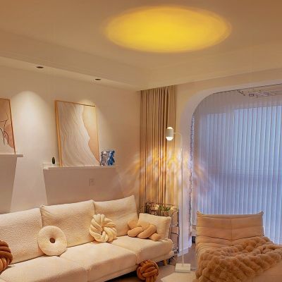 日落灯北欧氛围灯客厅高级感落地灯网红水波纹防眩立式卧室客厅灯图2