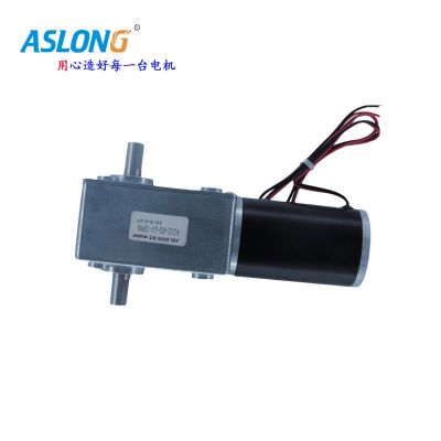 A5882-45S双出轴蜗杆减速马达直流减速电机大扭矩电机24V 12V等图4