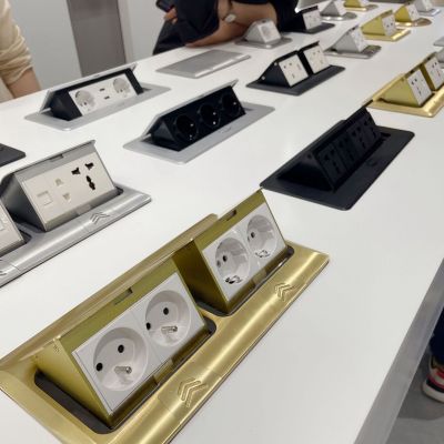 外销多媒体办公桌插嵌入英标欧标法式地板插座图2