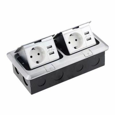 外销多媒体办公桌插嵌入英标欧标法式地板插座图5