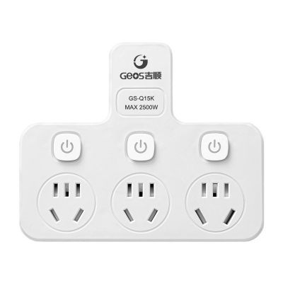 吉顺纯铜插座扩展转换器无线排插一转多分控开关家用品字 型插排接图5