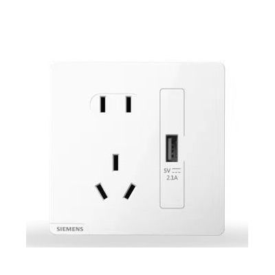 西门子开关插座面板皓彩墙壁插座 二三插五孔插座86家用一开暗装图5