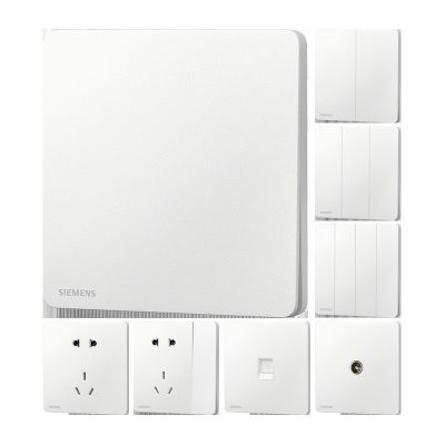 批发西门子开关插座睿宸象牙白五孔带开关二三插家用86面板暗装图2