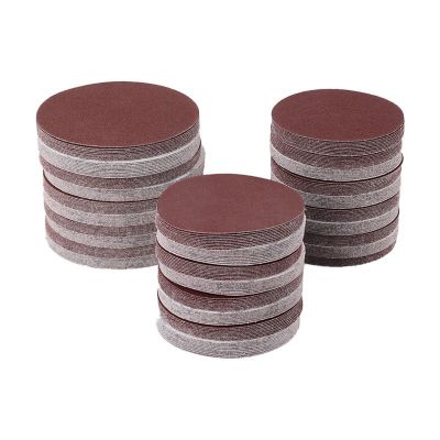 植绒红砂纸片 红砂4寸5寸 自粘植绒磨砂纸 打磨抛光圆形批发砂纸图2
