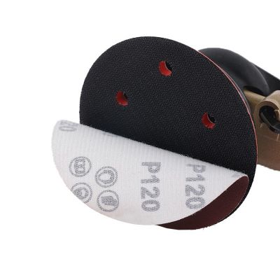 植绒红砂纸片 红砂4寸5寸 自粘植绒磨砂纸 打磨抛光圆形批发砂纸图3