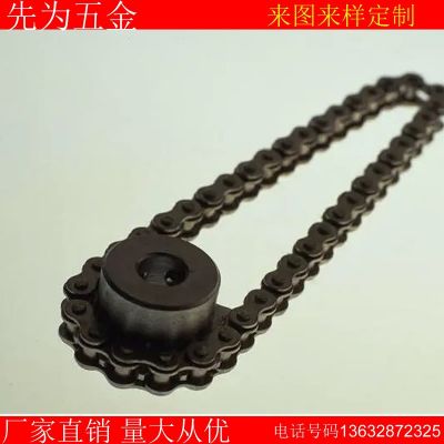 45钢链轮，3分链轮台轮配06B链条/齿数10-30齿淬火链轮单排键条链图3