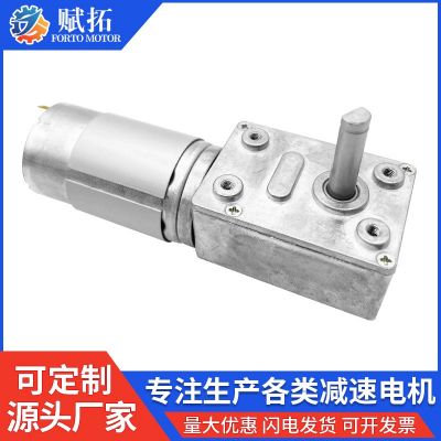 58mm 蜗轮蜗杆减速电机 大扭力555微型窗帘电机 猫砂盆减速电机图4