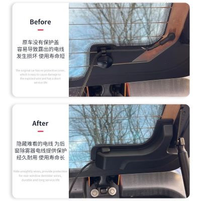 适用于18-24年牧马人JL后窗电缆线盖子后窗装饰盖牧马人改装配件图3