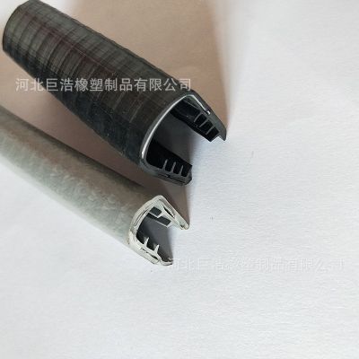 三元乙丙U型带钢蛇皮龙骨装饰条汽车包边密封条卡槽骨架密封条图4
