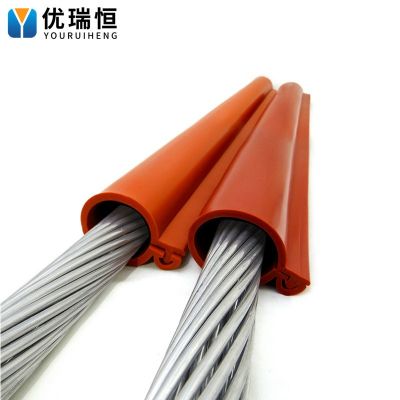 卡扣式绝缘护套10KV高压电线电缆35kv裸导线黑色硅胶绝缘护套管图4