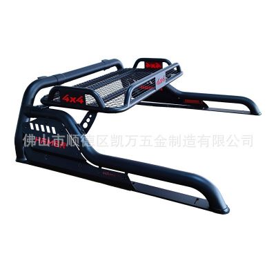 厂家批发皮卡车扶手防翻架 汽车通用改装带网黑色龙门架防滚架图2