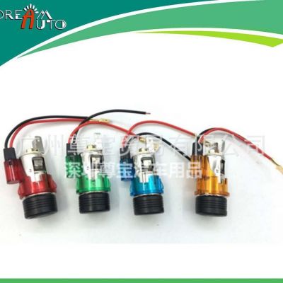 车载12V点烟器总成带灯 改装带灯车载点烟器头（纸盒包装）图2
