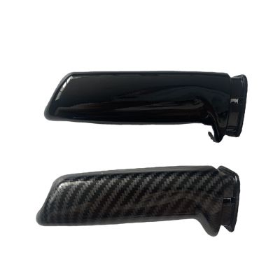 适用宝马E46 E90 E92 F30 F32 F80手刹套手柄把柄套件盖亮黑碳纹图5