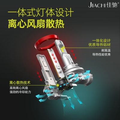 新品汽车大灯泡H4一体直插式大灯大功率LED前照灯高亮远近光车灯图3