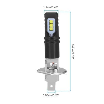 跨境新款车灯 H3 H1 2525 6led 防雾灯80W CSP 大功率前照灯 雾灯图3