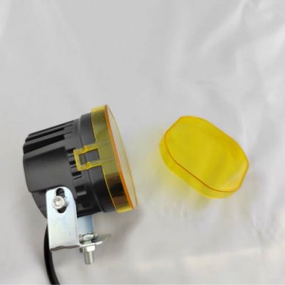 通用四叶草黑色遮光汽车3寸40W方灯4LED工作灯面盖越野车射灯灯罩图4