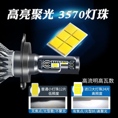 跨境汽车led大灯前照灯超亮h7h1h4灯泡远近光灯9005激光车灯批发图2