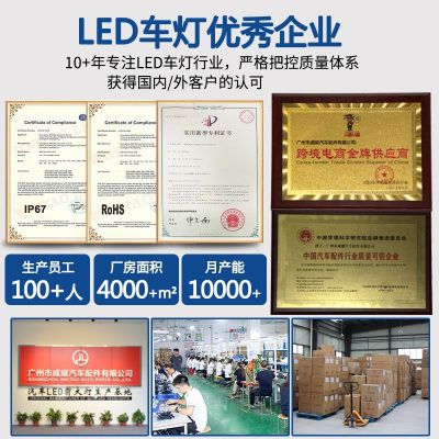 跨境双铜管汽车led大灯前大灯超亮聚光大功率H4H7H11汽车激光大灯图4