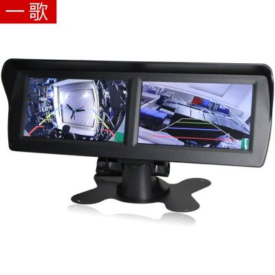 高清显示器4.3英寸 双屏后视镜支架式倒车影像 通用显示屏 12-24V图2