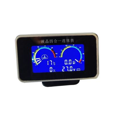 跨境液晶四合一连体表 汽车改装机油压力表油量表水温表电压表图5