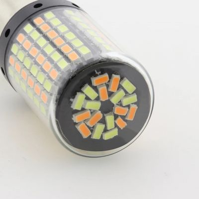 1157 双色LED 刹车灯倒车灯 T20 3157 汽车灯168smd 白黄带转向图4