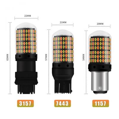 1157 双色LED 刹车灯倒车灯 T20 3157 汽车灯168smd 白黄带转向图5