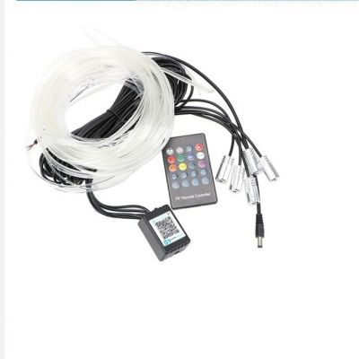 光纤led光导氛围灯七彩发光线 一拖五手机app车内仪表音乐气氛灯图3