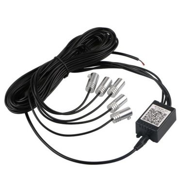 光纤led光导氛围灯七彩发光线 一拖五手机app车内仪表音乐气氛灯图2