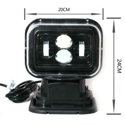 车载遥控探照灯 LED搜索灯 30W50W60W 360°旋转船用越野车吸顶灯图4