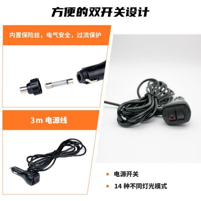 48LED车顶频闪灯 高能见度紧急安全警告LED迷你短排灯 带磁性底座图4