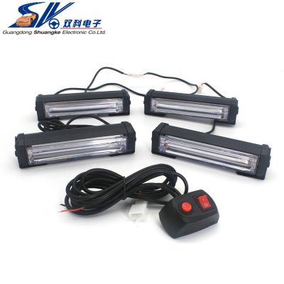 双科 COB杠灯一拖四警示灯4 in 1皮卡中网爆闪灯工程车长条频闪灯图2