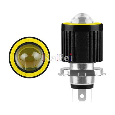 天使眼摩托车LED大灯远近光一体双色超亮双爪H4内置射灯H6大灯泡图3