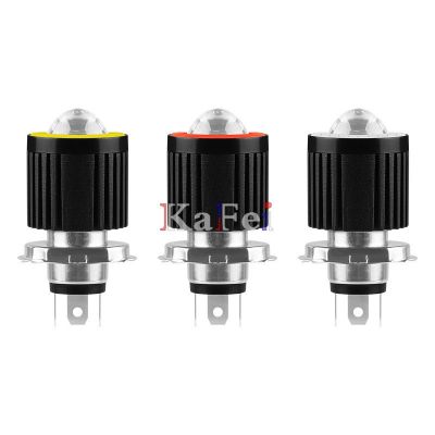 天使眼摩托车LED大灯远近光一体双色超亮双爪H4内置射灯H6大灯泡图4