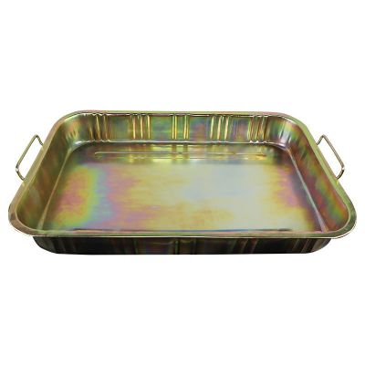 大中小号加厚汽车维修接油盆废机油接油盘零件清洗盘铁镀锌油盆图4