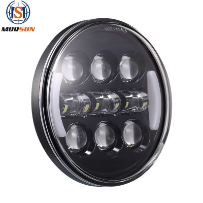 承光电子 5.75寸哈雷led摩托车大灯 45W前大灯机车改装双色前照灯图4