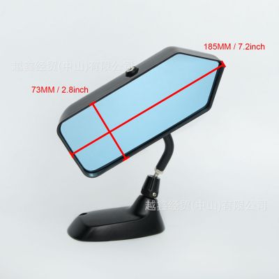 汽车改装后视镜F1子弹铝合金底座碳纤纹后视境蓝镜改装后视镜图3